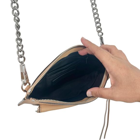 Rebecca Minkoff Leo Envelope Crossbody Bag Tan - Picture 3 of 6